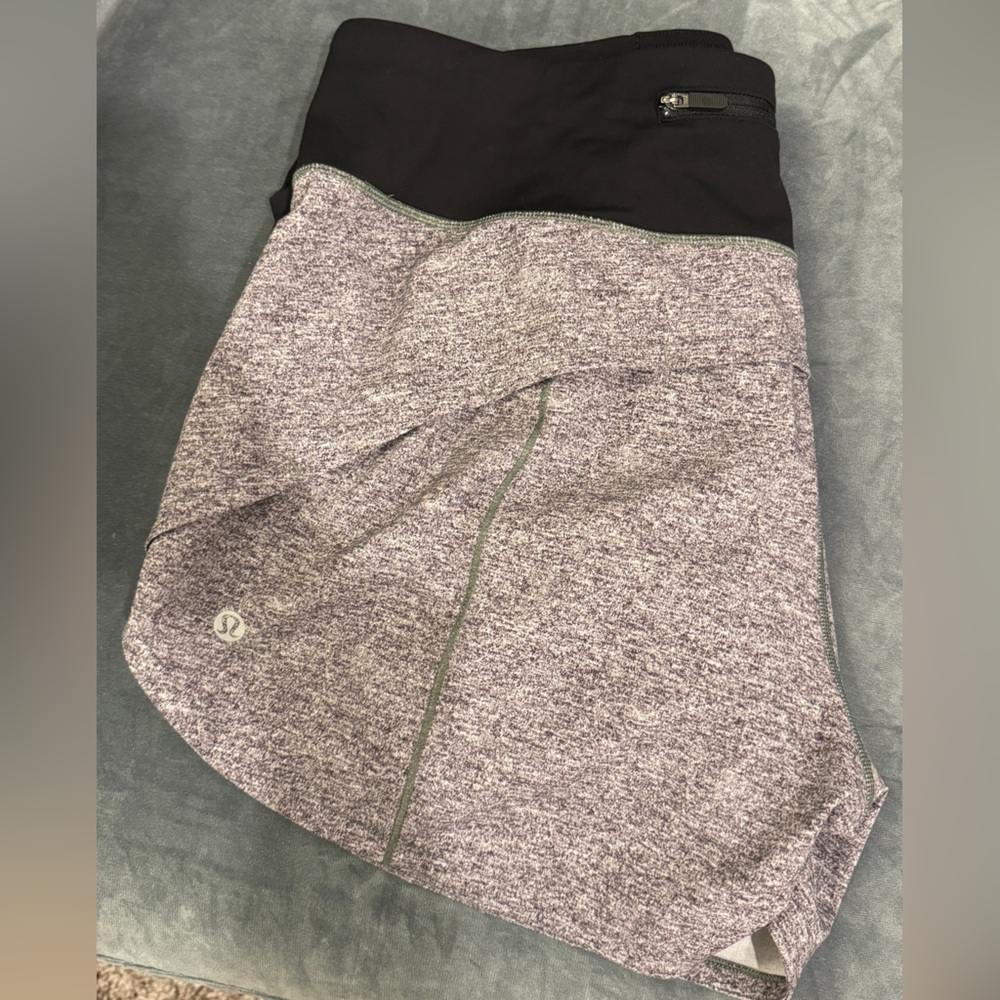 Lululemon speed up mid-rise short 4” size 10 grey